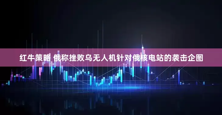 红牛策略 俄称挫败乌无人机针对俄核电站的袭击企图